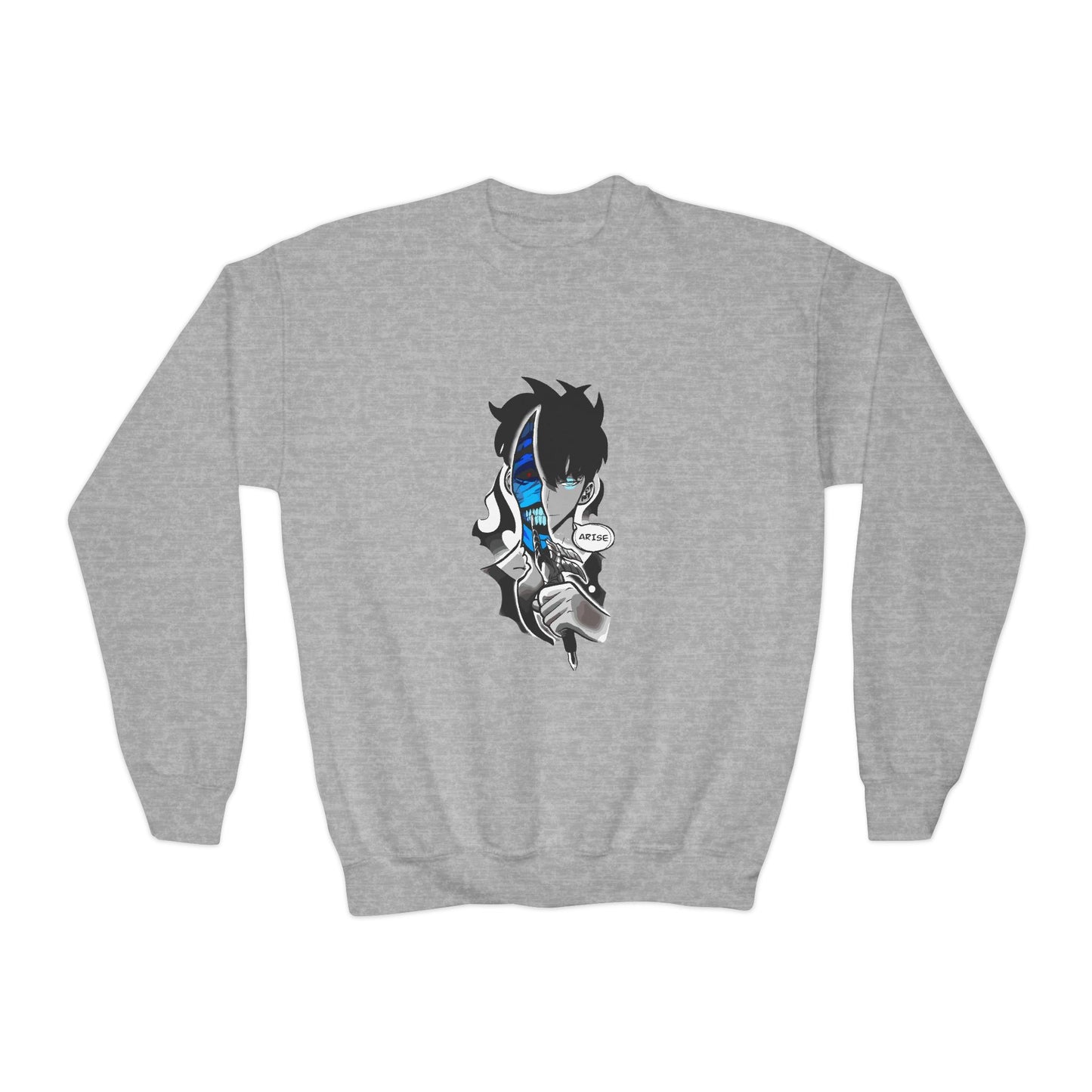 Blue Mask Anime Crewneck - Shadow Boy Design