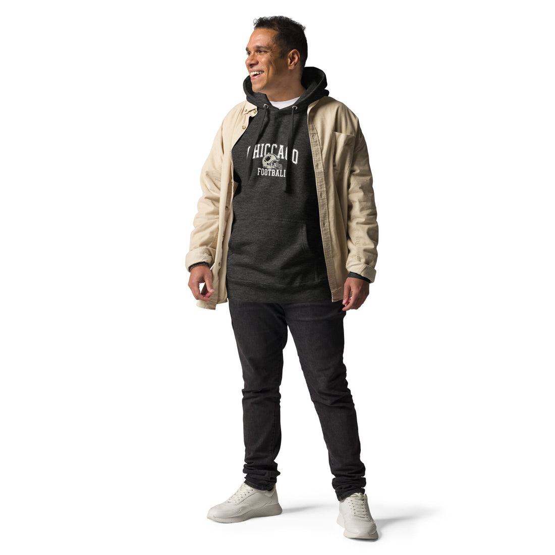 Comfortable premium pullover hoodie in charcoal heather - Ghita Shop everyday lifestyle clothing