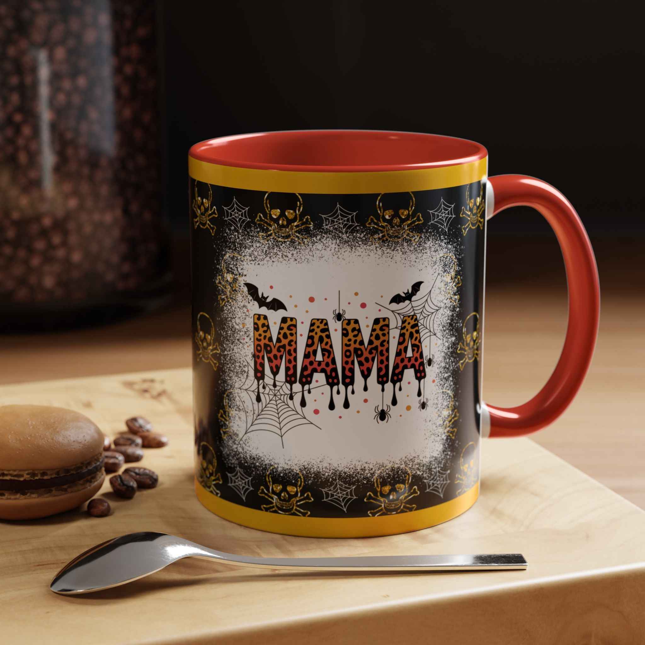 Spooky Mama Coffee Mug - Unique Personalized Halloween Gift, Goth Decor, Witchy Mug