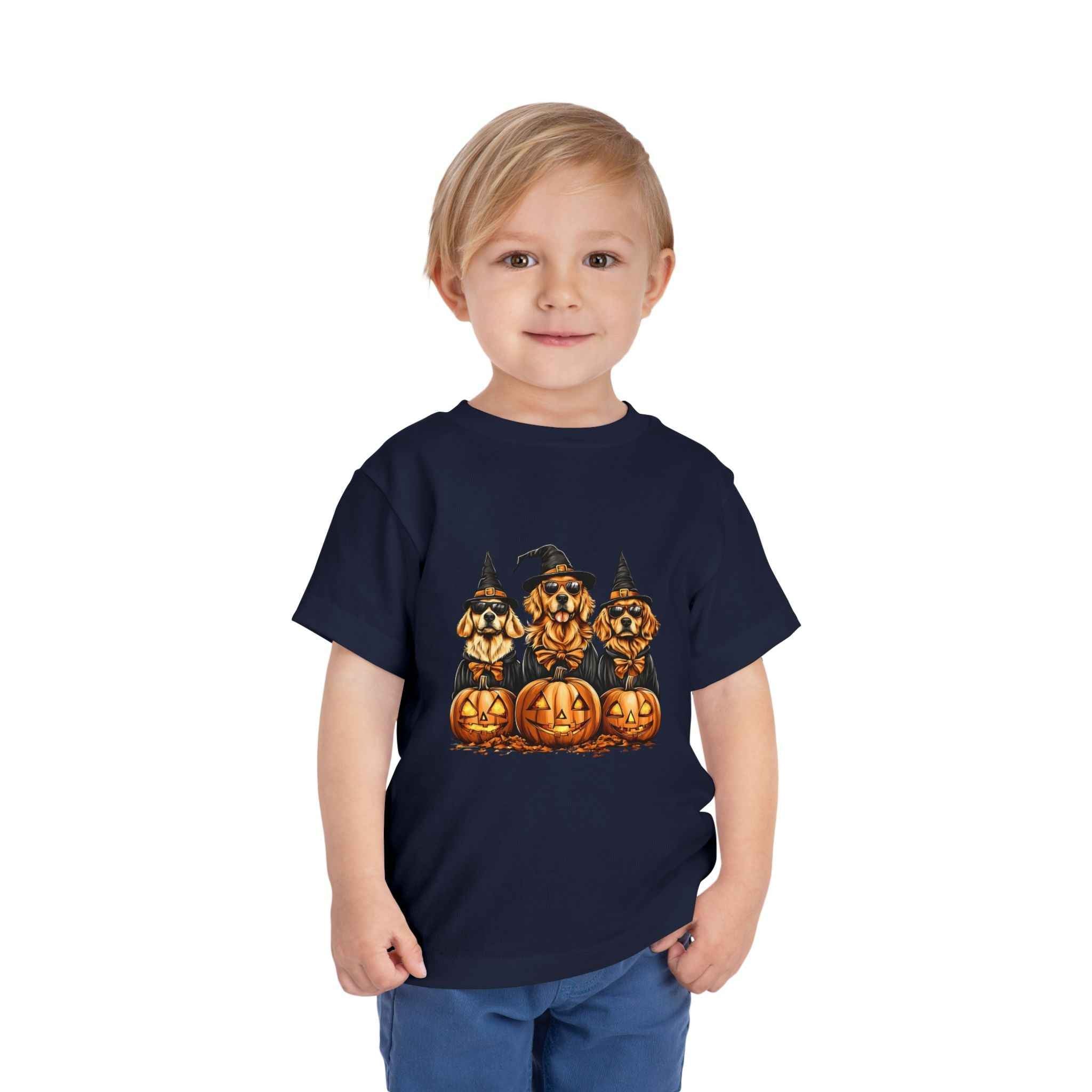 Halloween Puppy Witch Tee - Cute Toddler Shirt for Kids' Halloween Fun