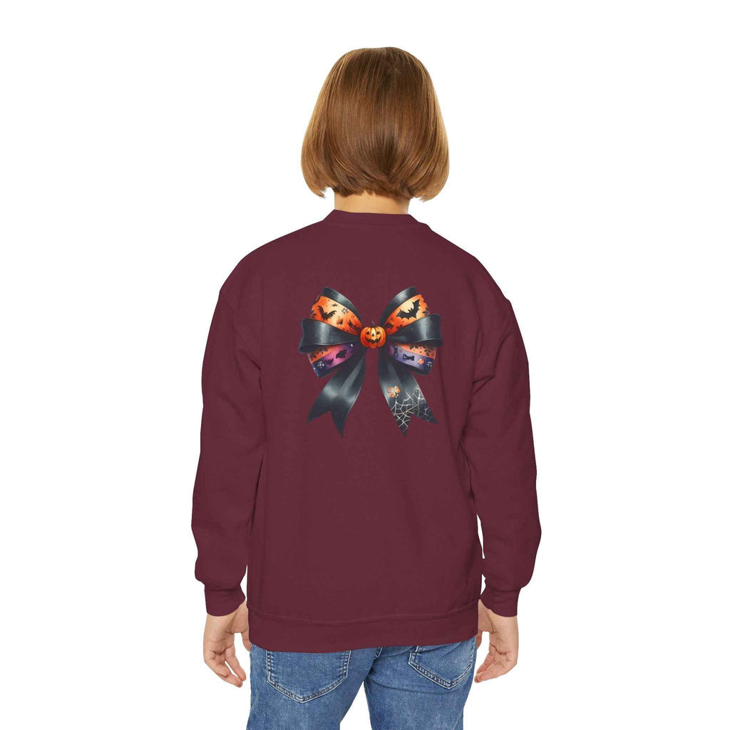 Spooky Mama Sweatshirt - Youth Crewneck for Halloween Fun