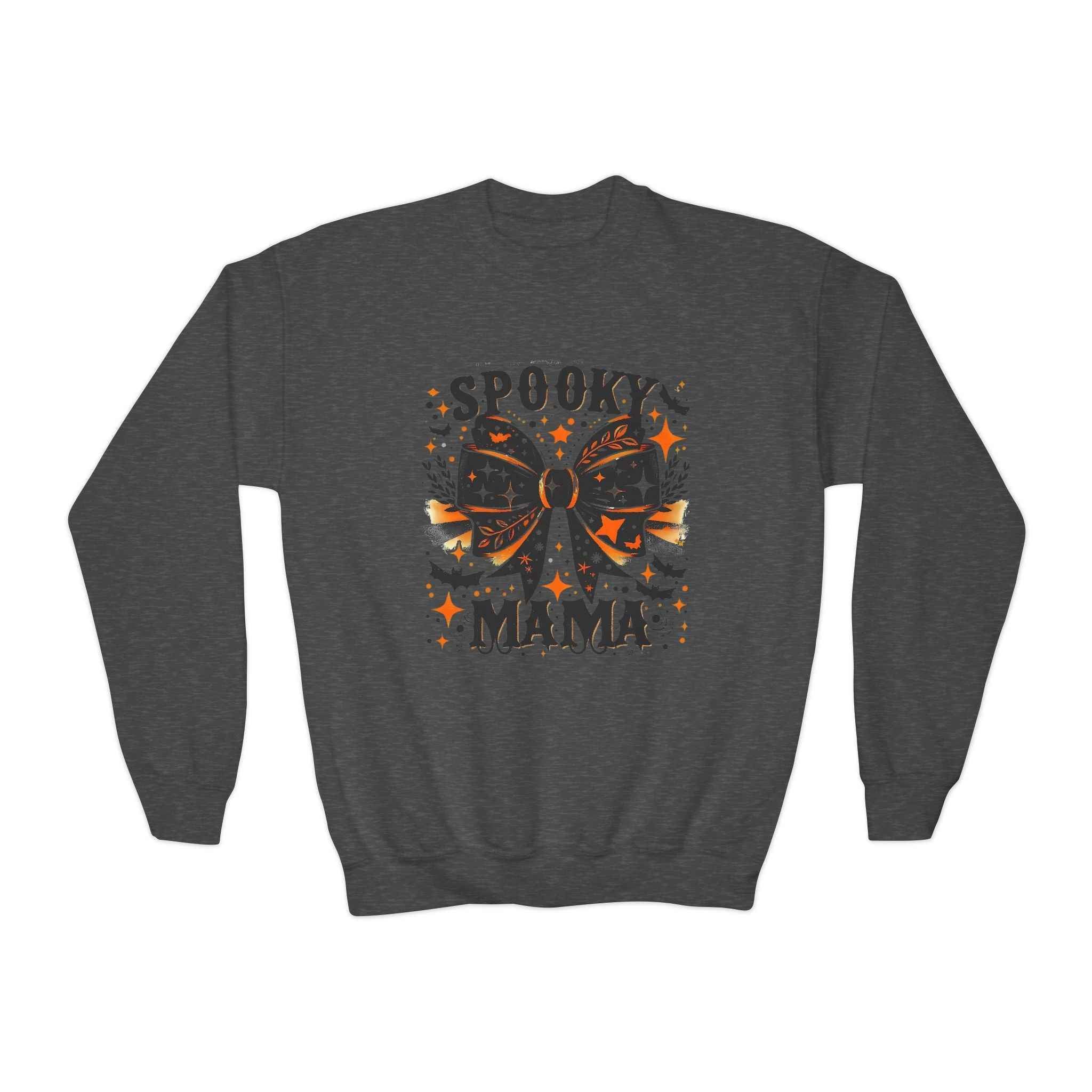 Spooky Mama Sweatshirt - Youth Crewneck for Halloween Fun