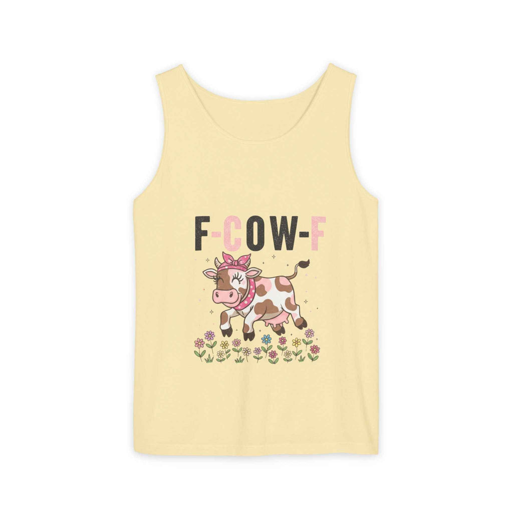 Tank Top Spooky Season Halloween Animal Humor Shirt F-Cow-F