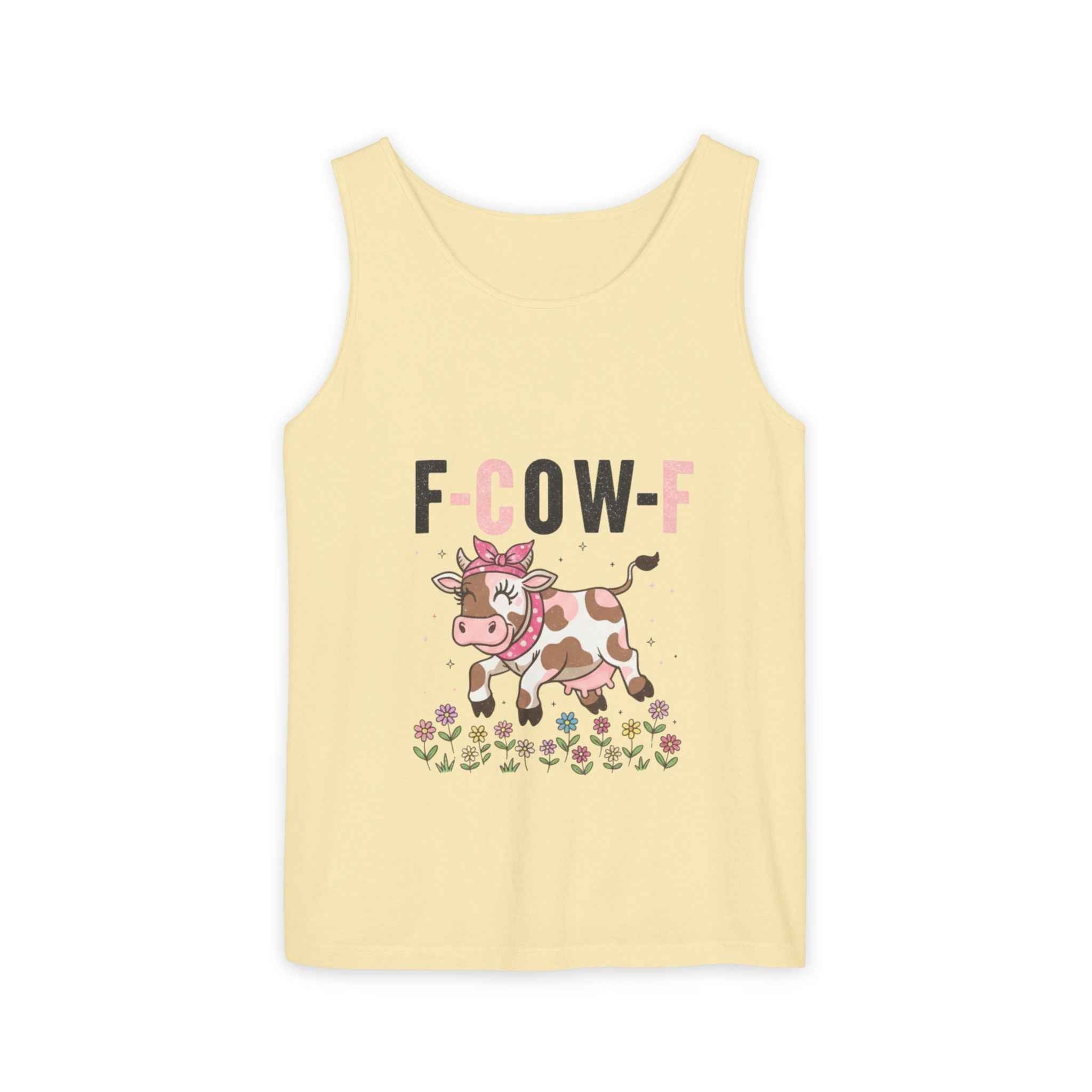 Tank Top Spooky Season Halloween Animal Humor Shirt F-Cow-F