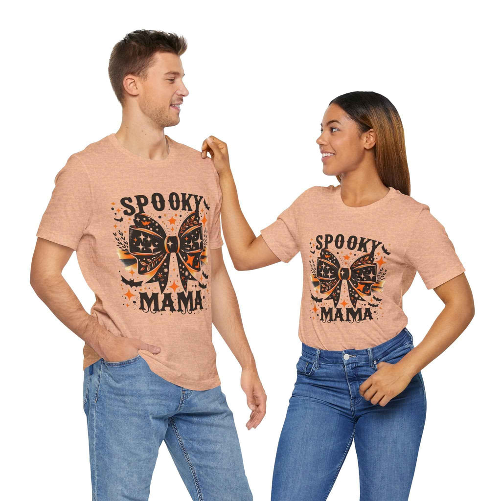 Spooky Mama T-Shirt - Unisex Jersey Tee for Halloween, Family Events, Gifts for Moms, Autumn Fashion, Casual Wear