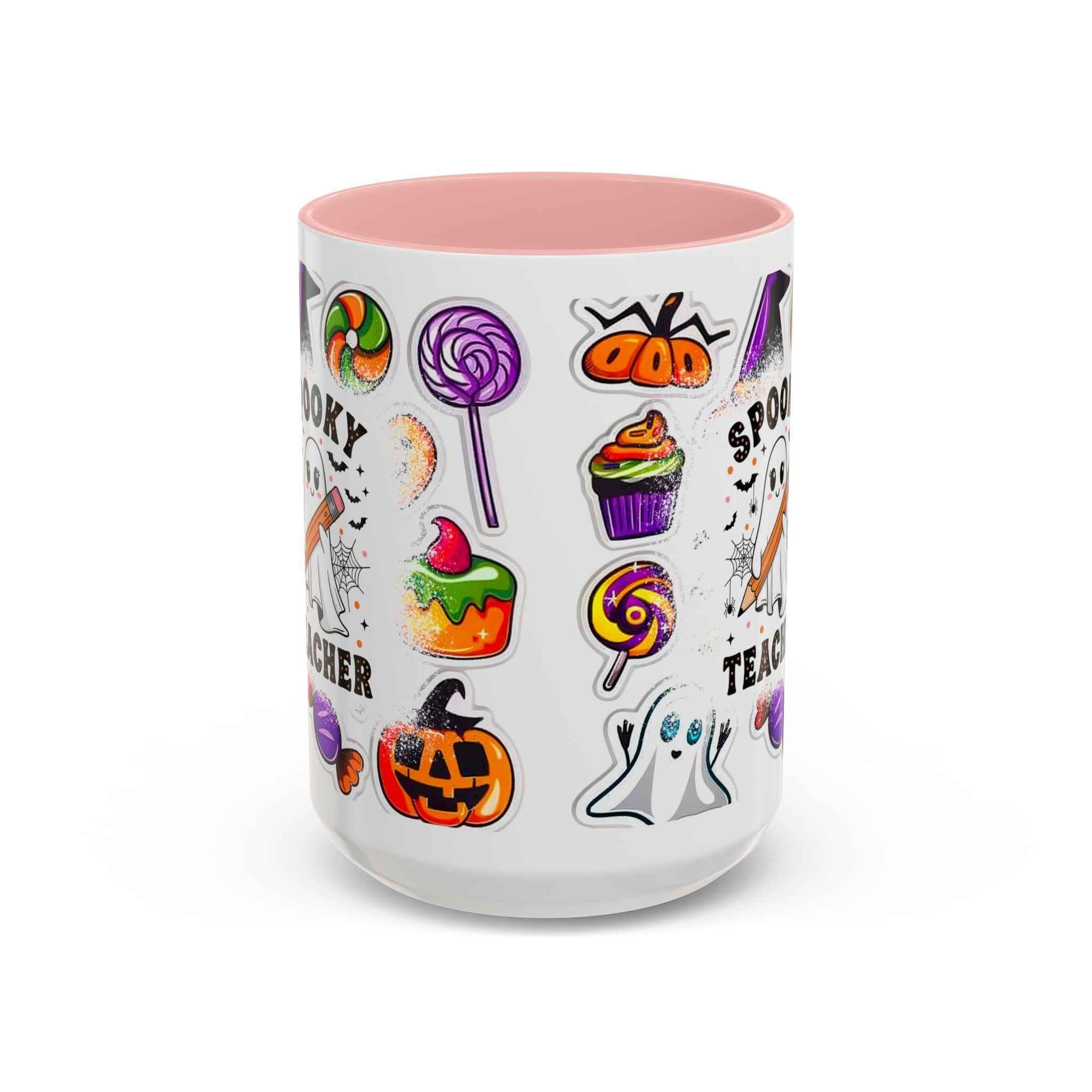 Spooky Teacher Coffee Mug – Adorable Halloween Decor with Cute Ghost Design