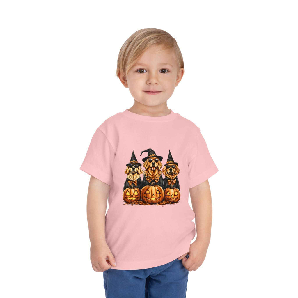 Halloween Puppy Witch Tee - Cute Toddler Shirt for Kids' Halloween Fun