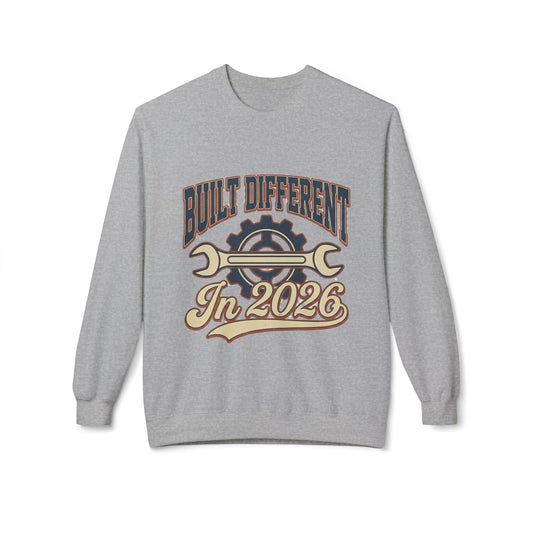 Built Different In 2026 Crewneck Sweatshirt - Mechanic Vintage Tool Design