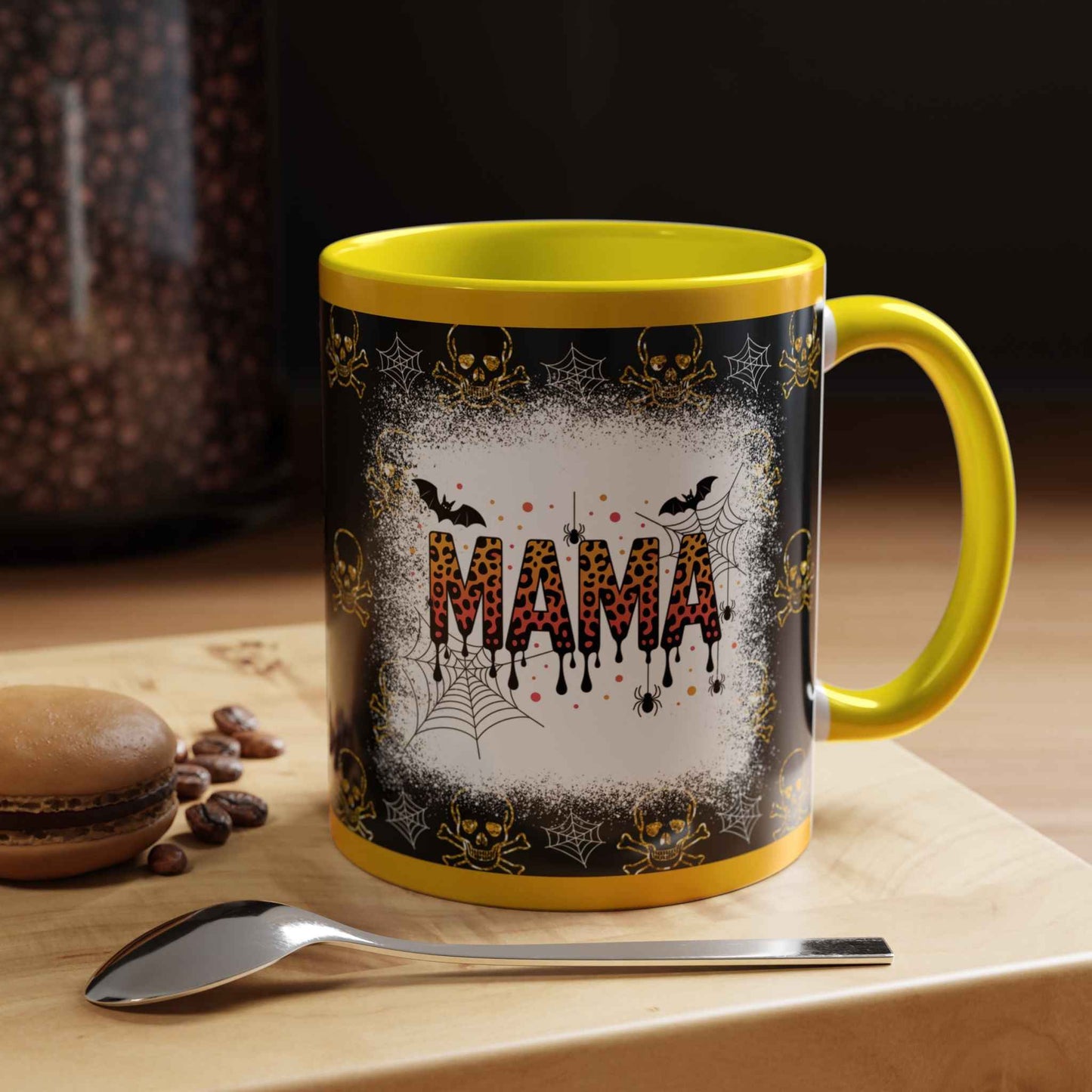 Spooky Mama Coffee Mug - Unique Personalized Halloween Gift, Goth Decor, Witchy Mug