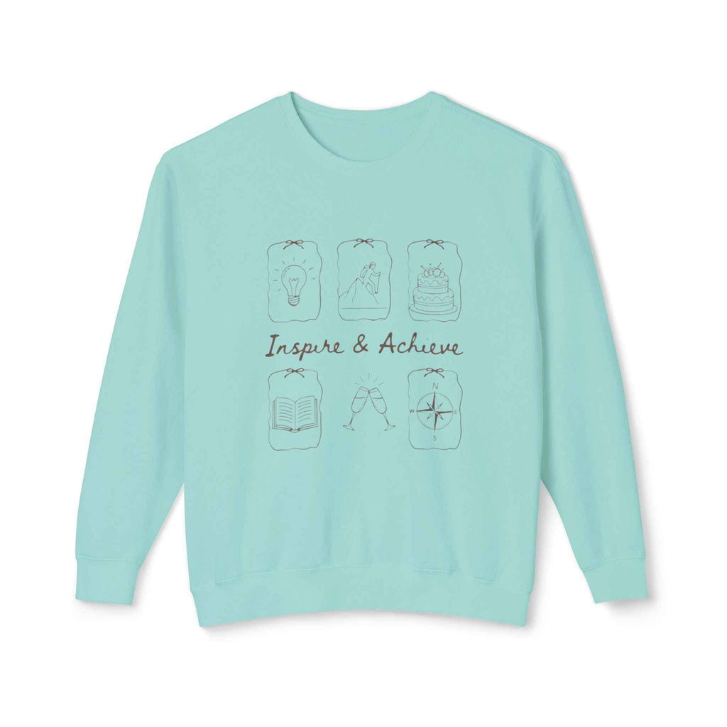 Inspire & Achieve Crewneck Sweatshirt - Unisex Lightweight Motivation Apparel