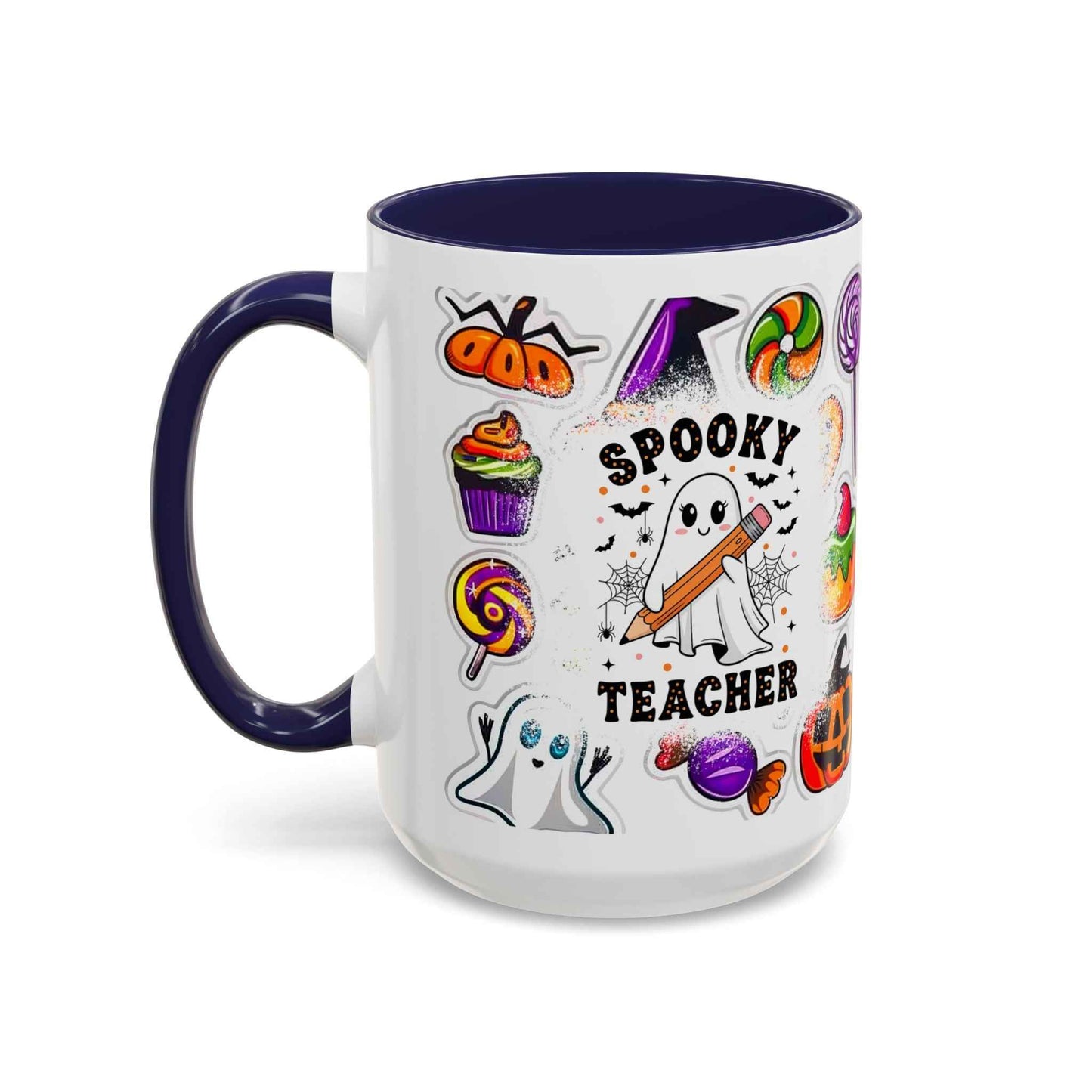 Spooky Teacher Coffee Mug – Adorable Halloween Decor with Cute Ghost Design