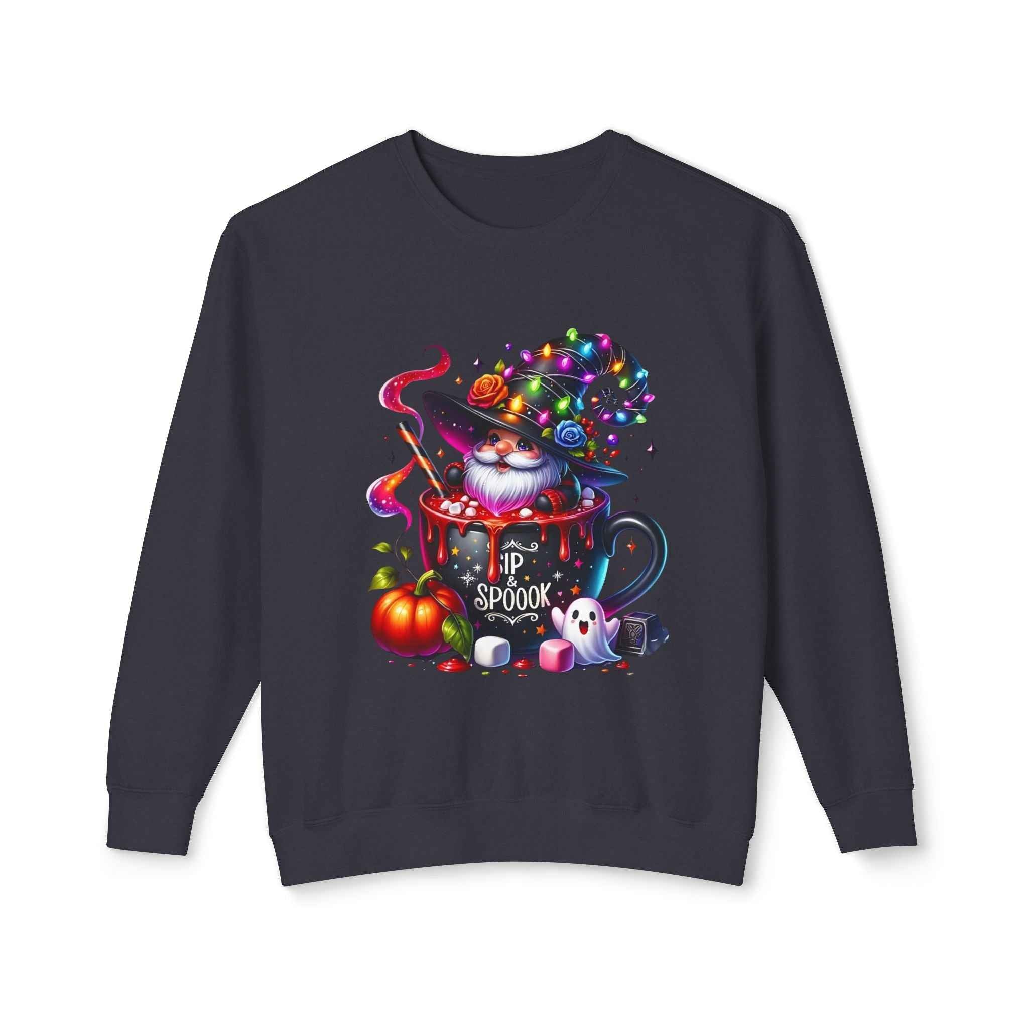 Spooky Cat Sweatshirt - Unisex Crewneck for Cat Lovers | Unique Autumn Apparel