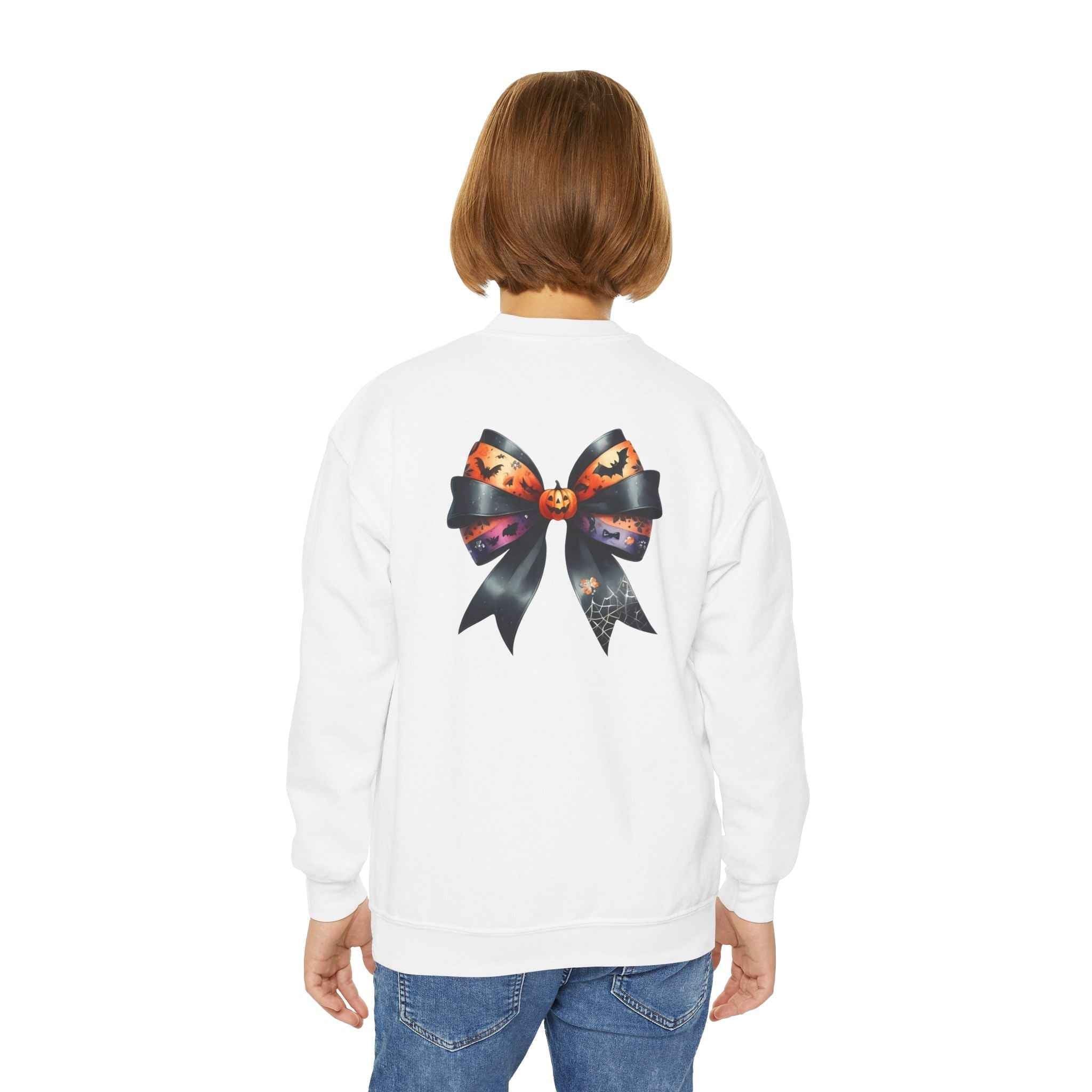 Spooky Mama Sweatshirt - Youth Crewneck for Halloween Fun