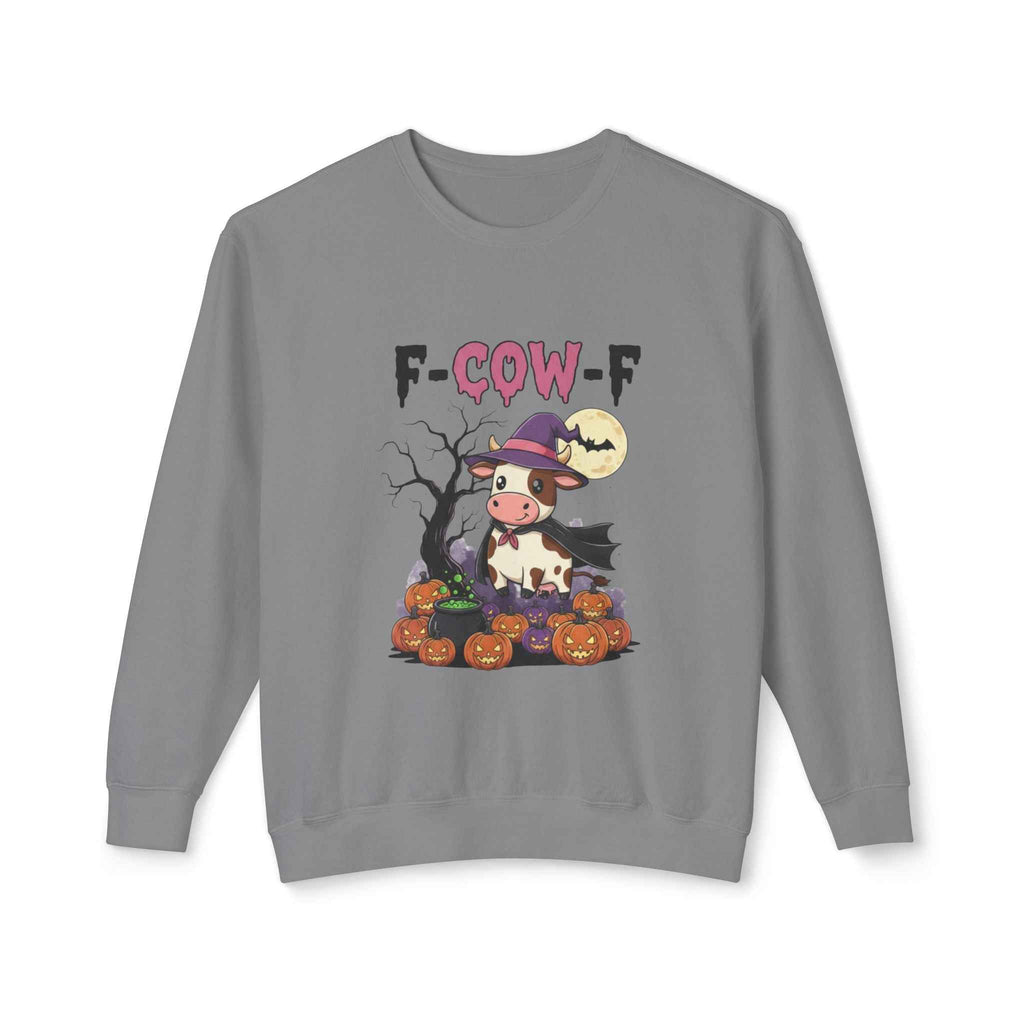 F-Cow-F Halloween Crewneck Sweatshirt, Adorable Cozy Top for Fall