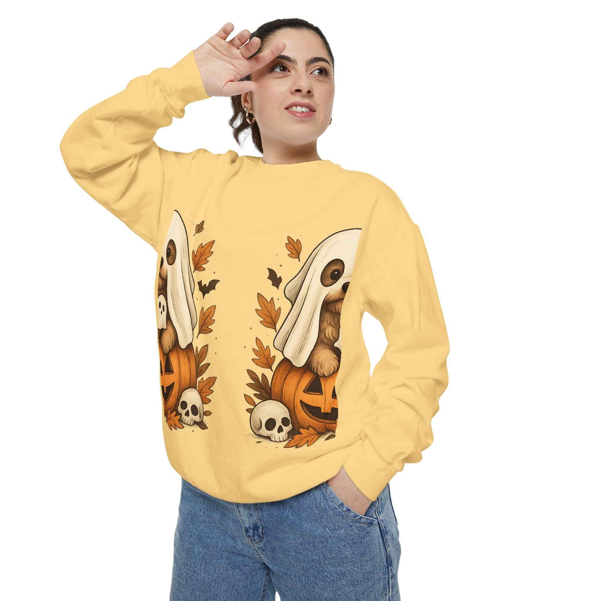 Halloween Bunny Sweatshirt for Spooky Seasonal Style