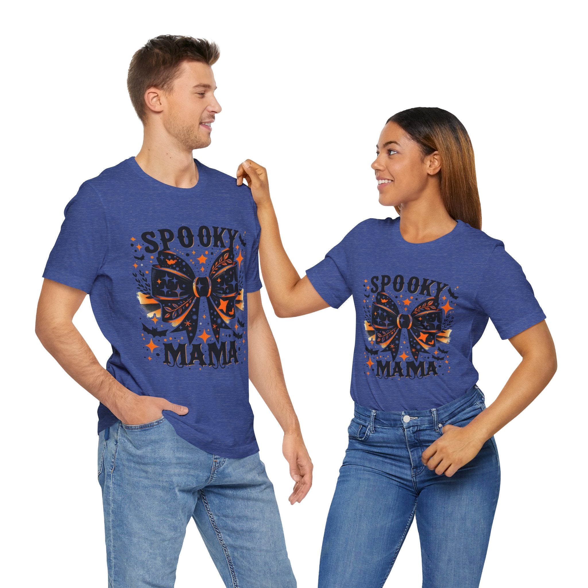 Spooky Mama T-Shirt - Unisex Jersey Tee for Halloween, Family Events, Gifts for Moms, Autumn Fashion, Casual Wear