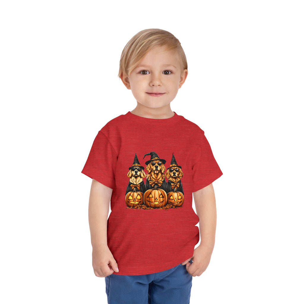 Halloween Puppy Witch Tee - Cute Toddler Shirt for Kids' Halloween Fun