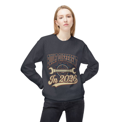Built Different In 2026 Crewneck Sweatshirt - Mechanic Vintage Tool Design