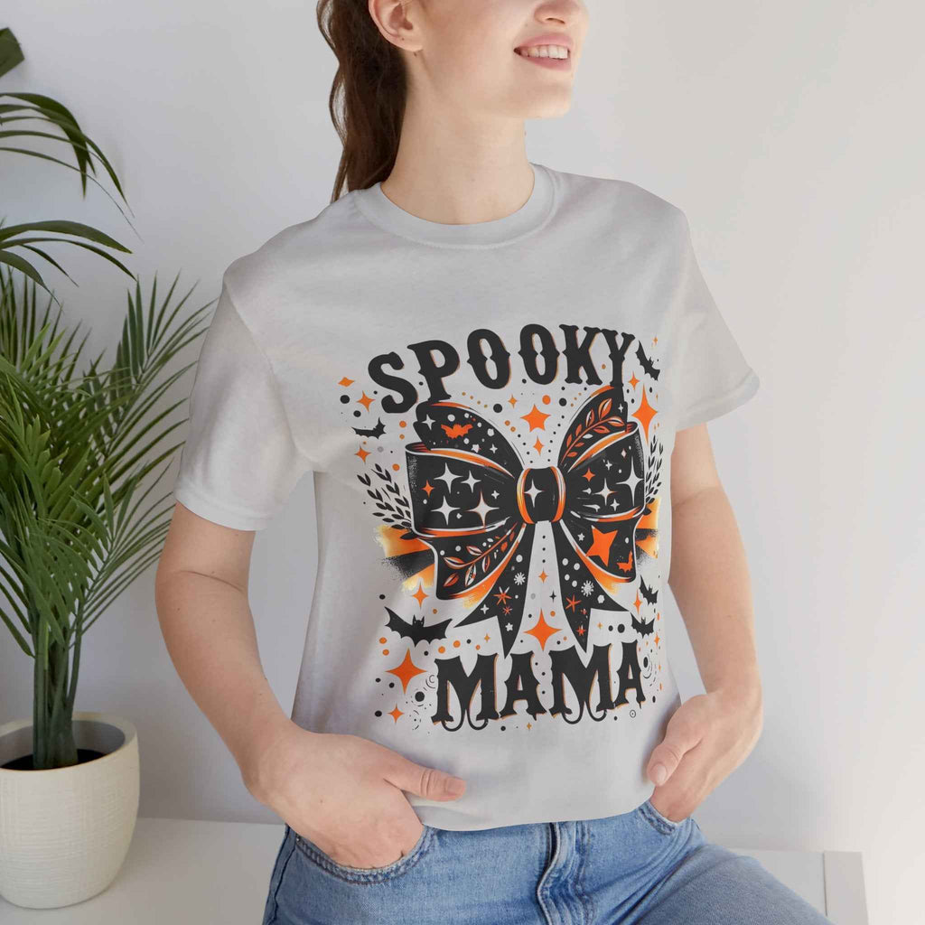 Spooky Mama T-Shirt - Unisex Jersey Tee for Halloween, Family Events, Gifts for Moms, Autumn Fashion, Casual Wear