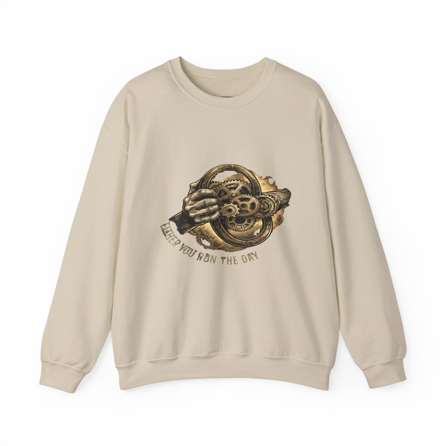 Steering Wheel Vintage Mechanical Crewneck Sweatshirt — Never You Run The Day