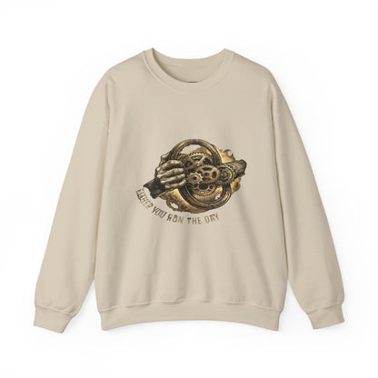 Steering Wheel Vintage Mechanical Crewneck Sweatshirt — Never You Run The Day