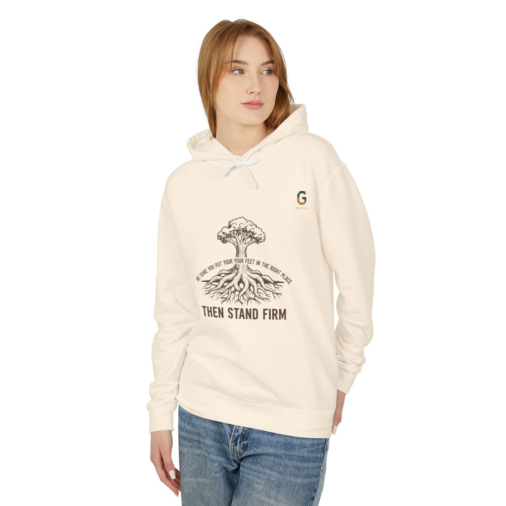 Inspirational Lightweight Hoodie for Men and Women - Then Stand Firm