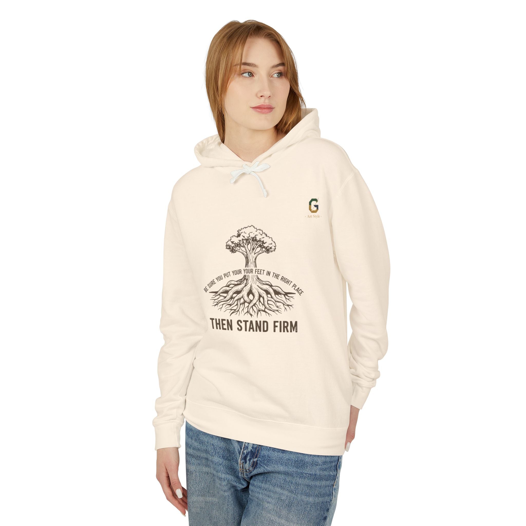 Inspirational Lightweight Hoodie for Men and Women - Then Stand Firm