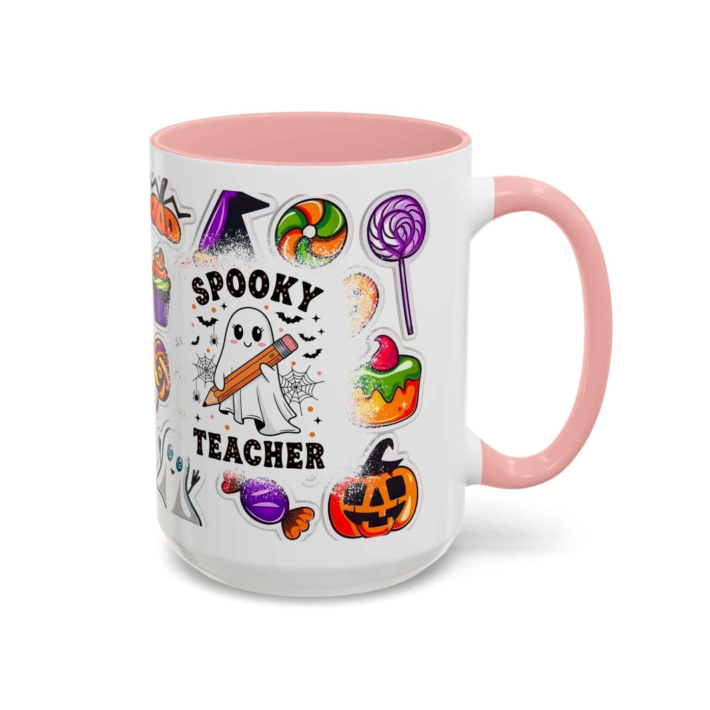 Spooky Teacher Coffee Mug – Adorable Halloween Decor with Cute Ghost Design