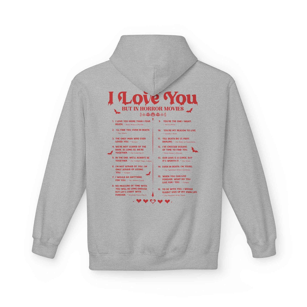 Horror Movie Lover Hoodie - Halloween Love Quotes Sweatshirt for Fans