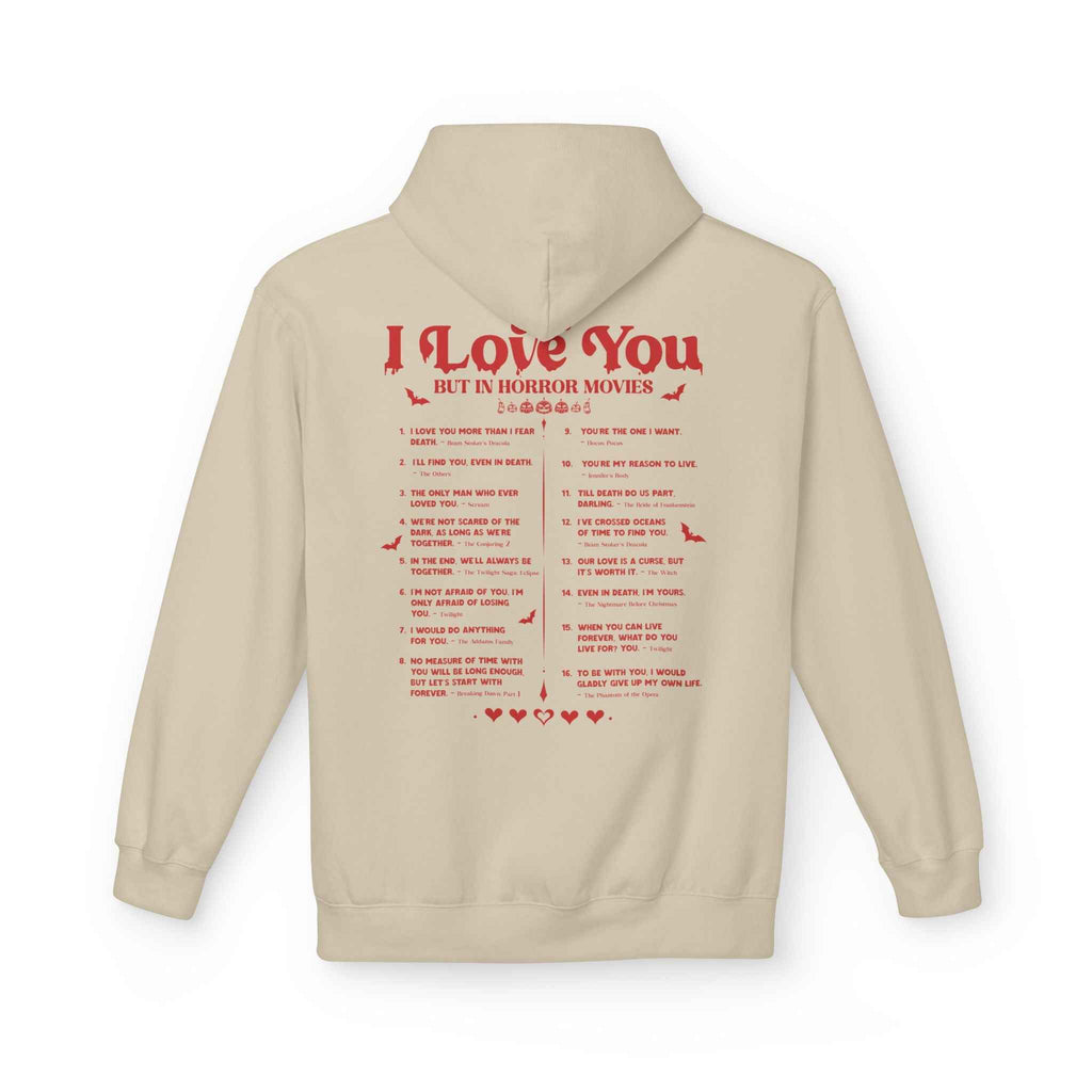 Horror Movie Lover Hoodie - Halloween Love Quotes Sweatshirt for Fans