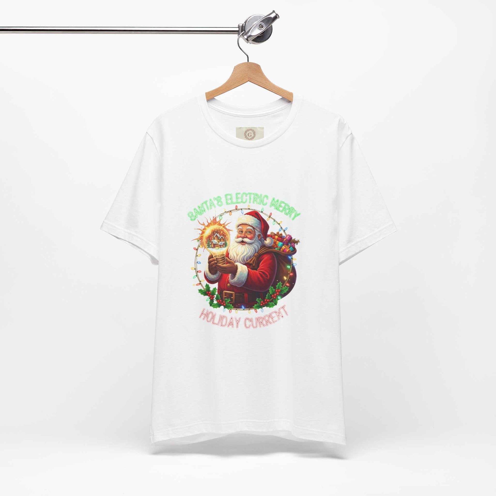 Santa Electric Reindeer Tee for a Festive Holiday Spirit