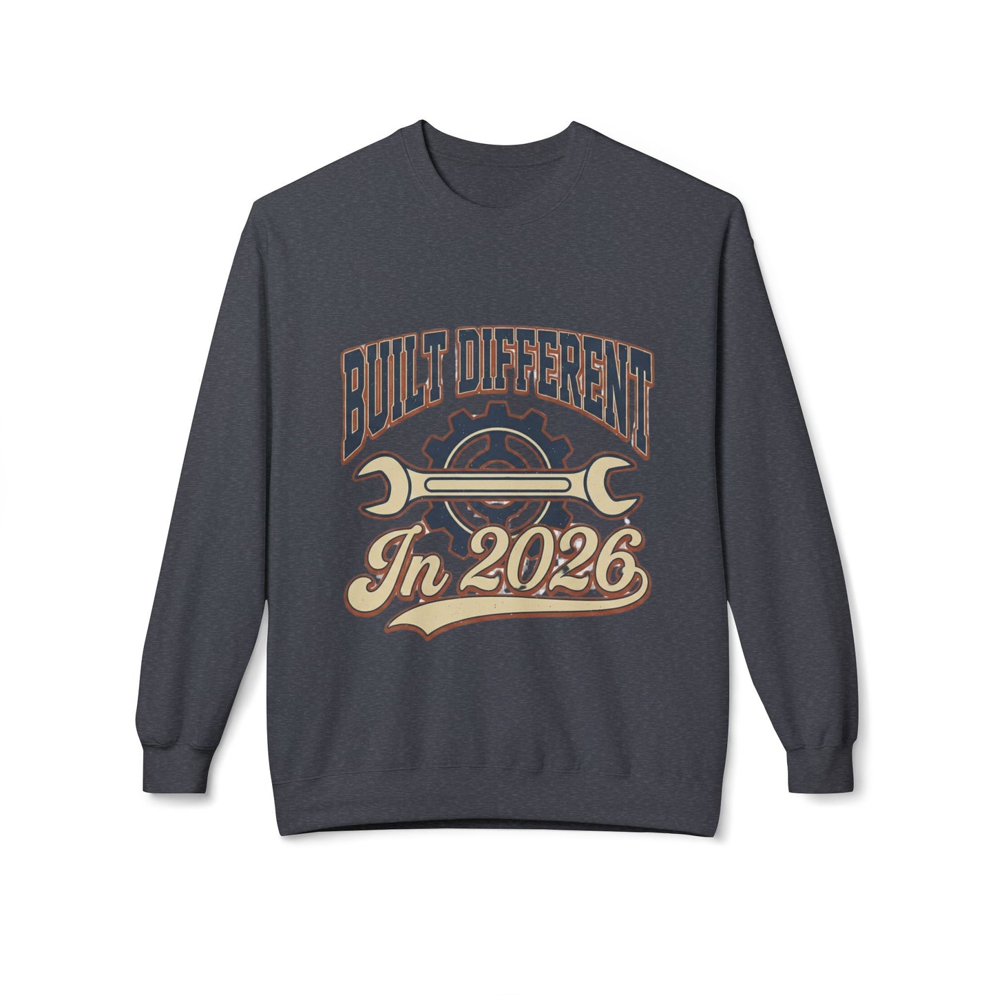 Built Different In 2026 Crewneck Sweatshirt - Mechanic Vintage Tool Design
