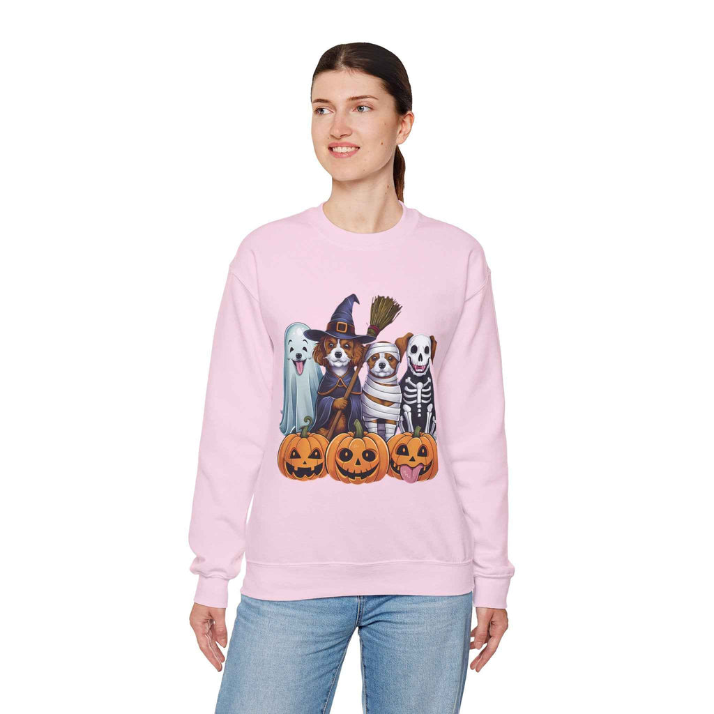 Halloween Dogs Sweatshirt - Spooky Pet Lover Crewneck for Fall Fashion and Pumpkin Style