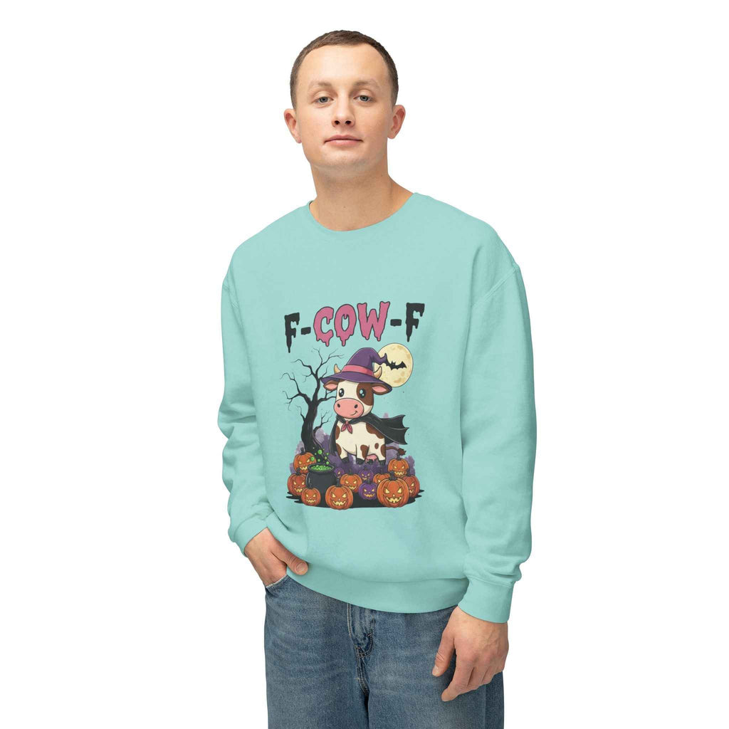F-Cow-F Halloween Crewneck Sweatshirt, Adorable Cozy Top for Fall