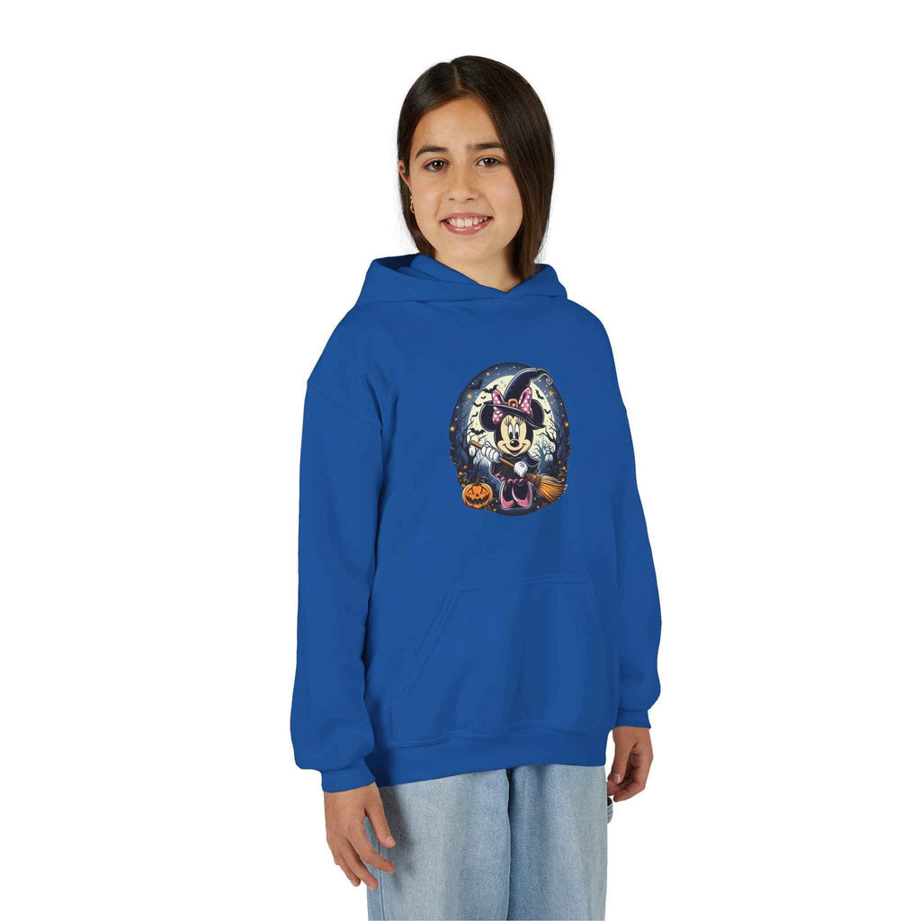 Youth Halloween Hoodie - Adorable Witch Design for Kids