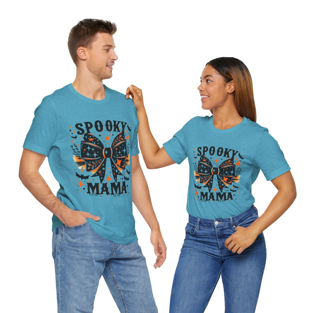 Spooky Mama T-Shirt - Unisex Jersey Tee for Halloween, Family Events, Gifts for Moms, Autumn Fashion, Casual Wear