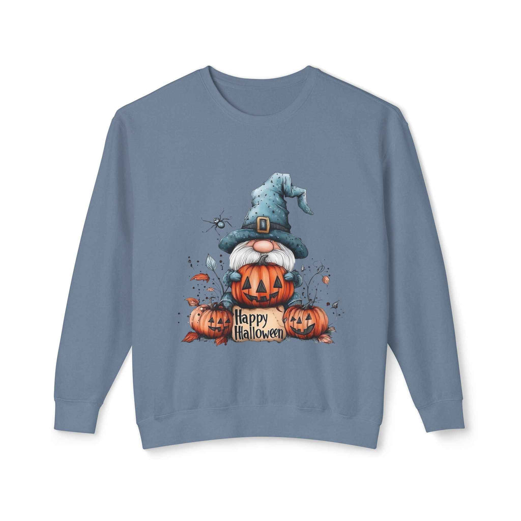 Happy Halloween Gnome Sweatshirt Unisex Lightweight Crewneck