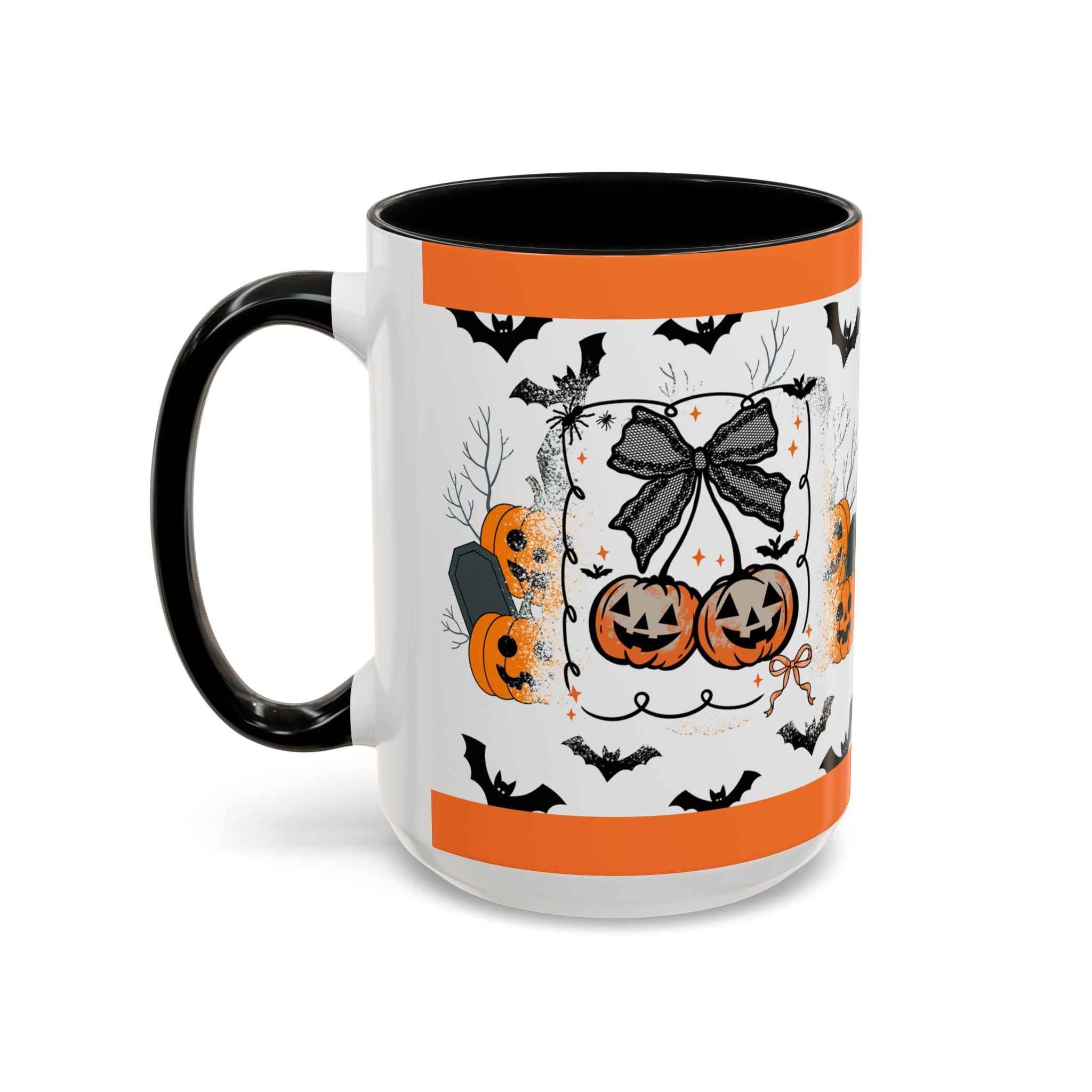 Halloween Coffee Mug - Spooky Pumpkin Design Accent
