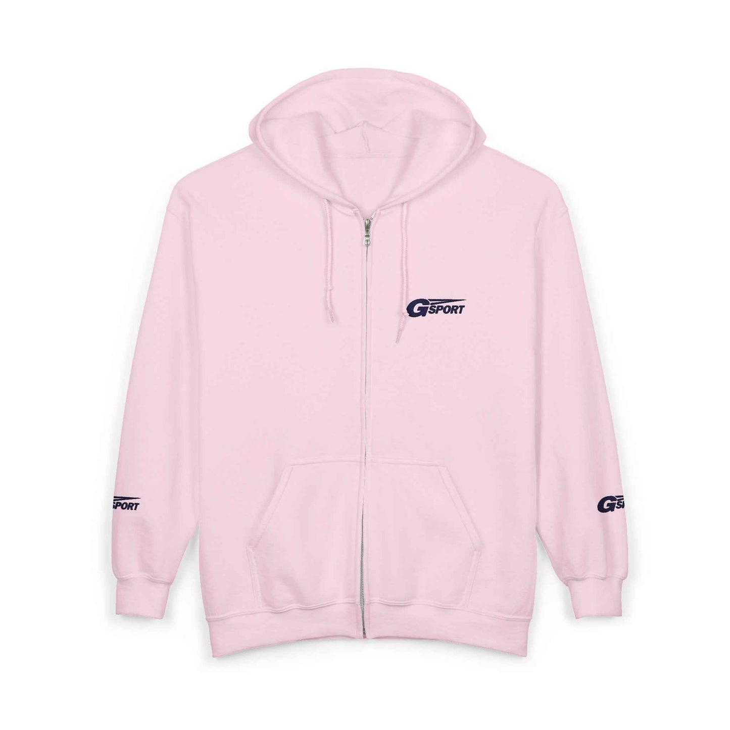 Zip Hoodie with Small Chest Logo – Casual Champion-Inspired Full-Zip Sweatshirt