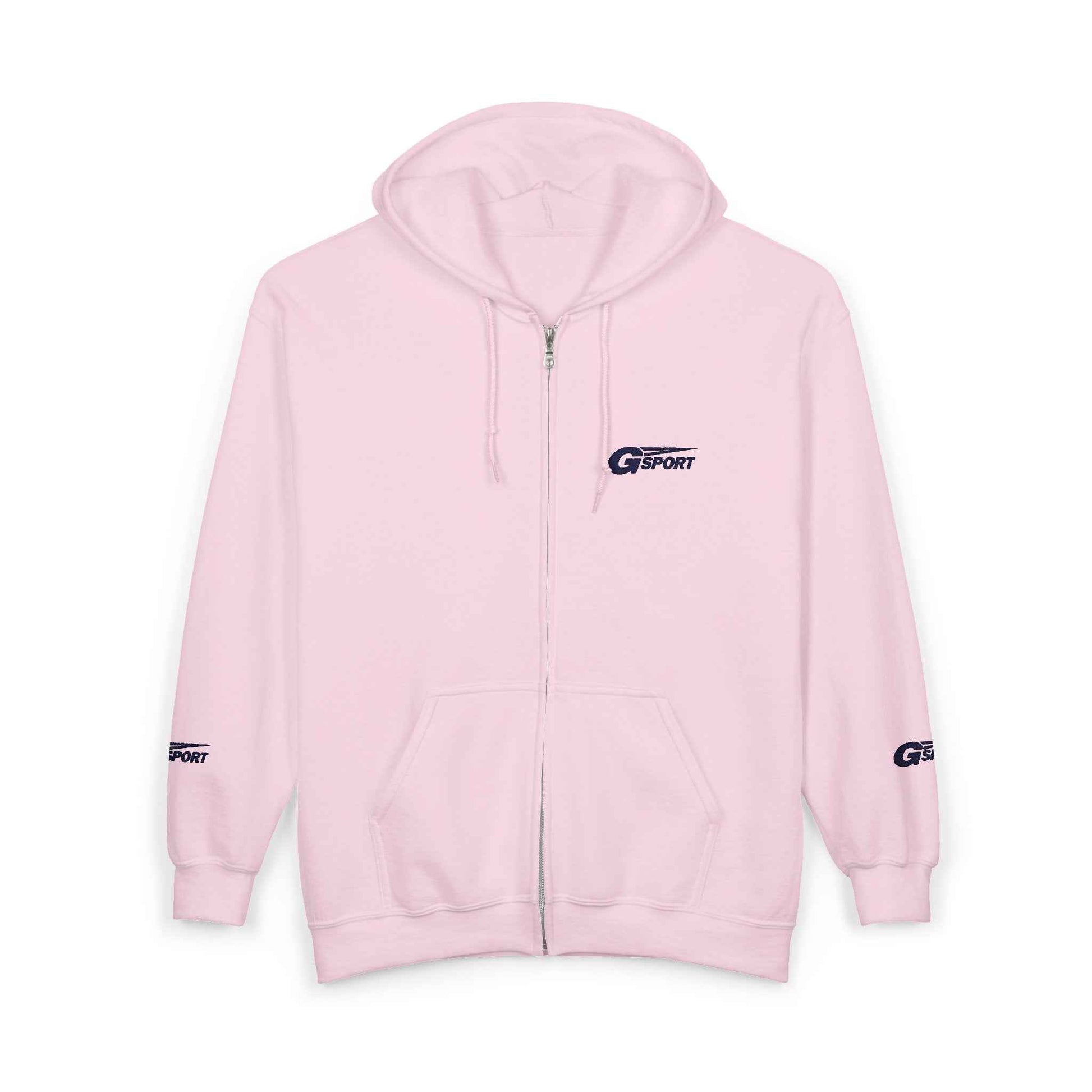 Zip Hoodie with Small Chest Logo – Casual Champion-Inspired Full-Zip Sweatshirt