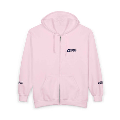 Zip Hoodie with Small Chest Logo – Casual Champion-Inspired Full-Zip Sweatshirt