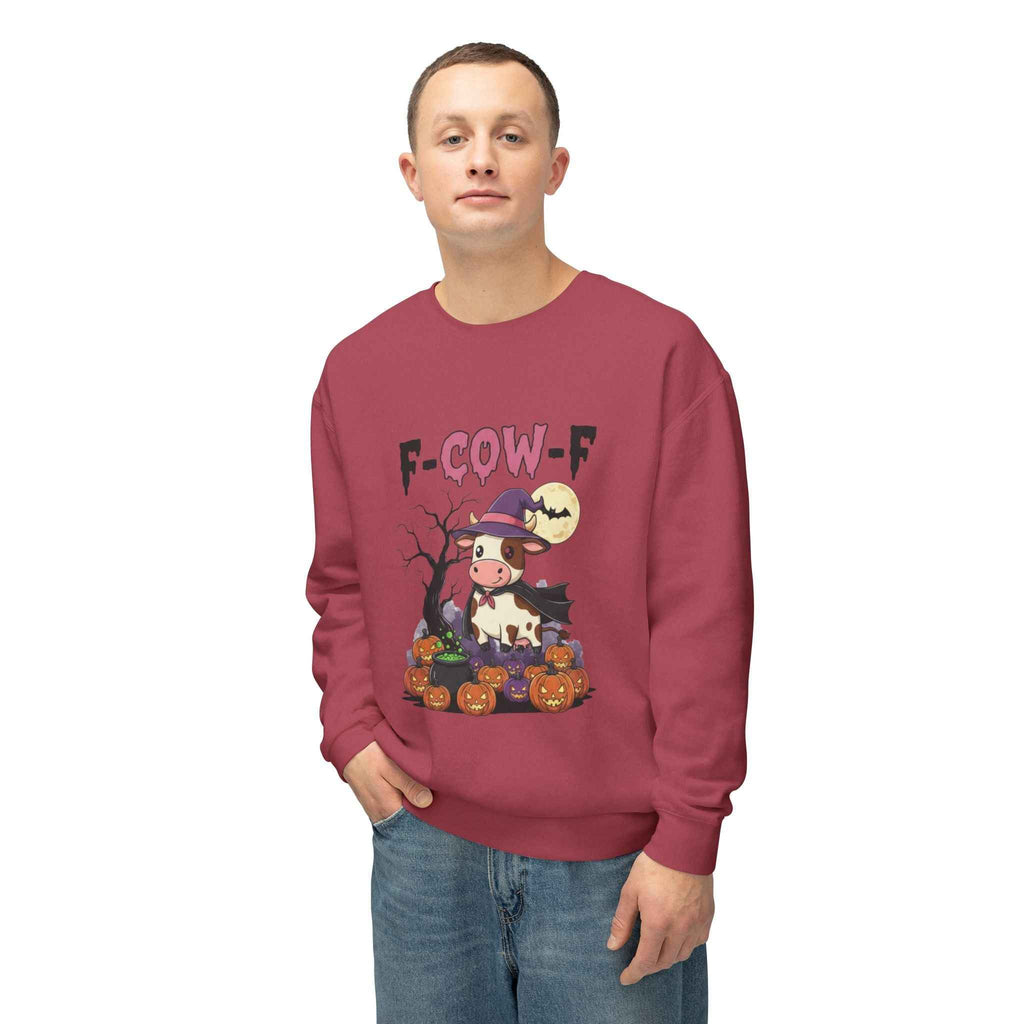 F-Cow-F Halloween Crewneck Sweatshirt, Adorable Cozy Top for Fall
