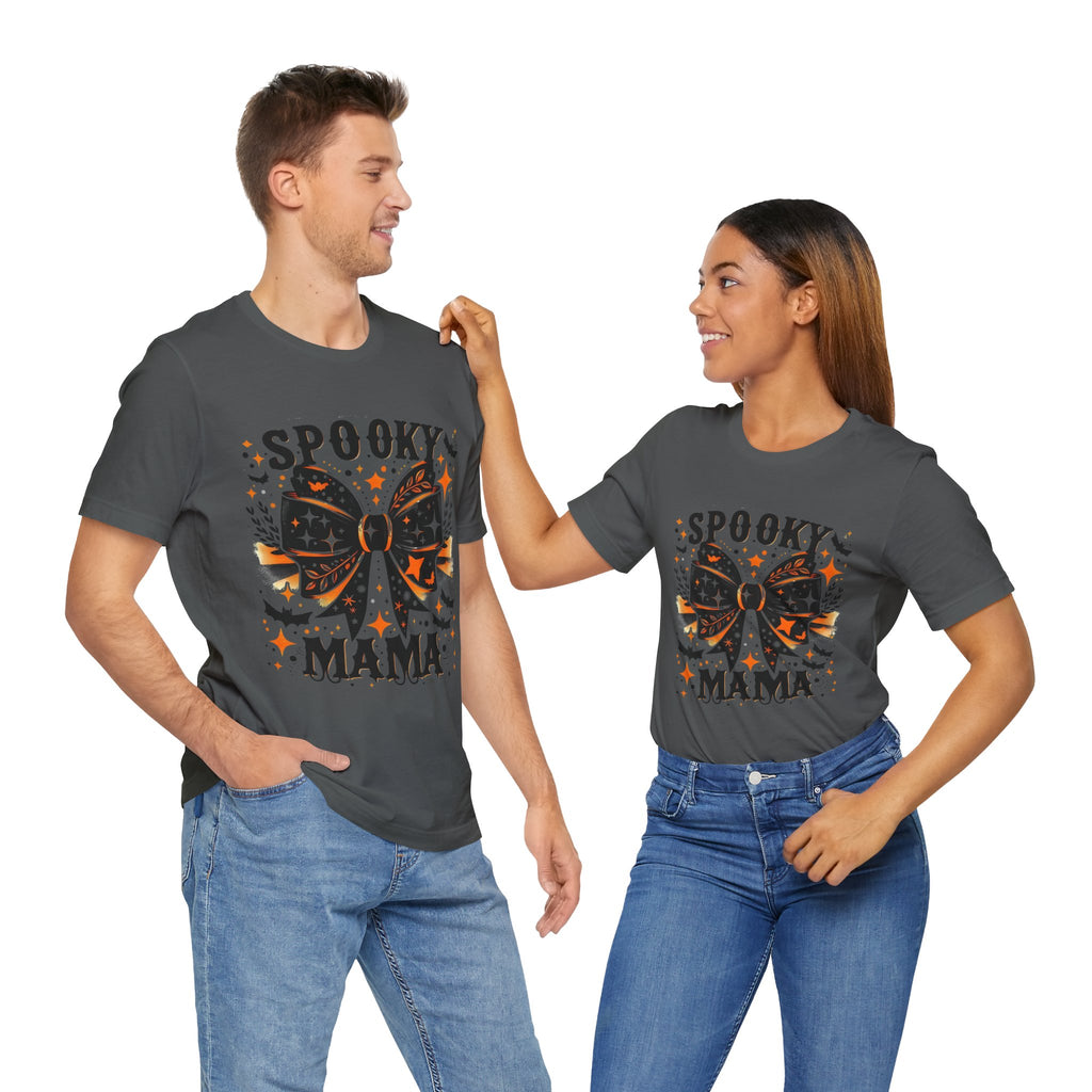 Spooky Mama T-Shirt - Unisex Jersey Tee for Halloween, Family Events, Gifts for Moms, Autumn Fashion, Casual Wear