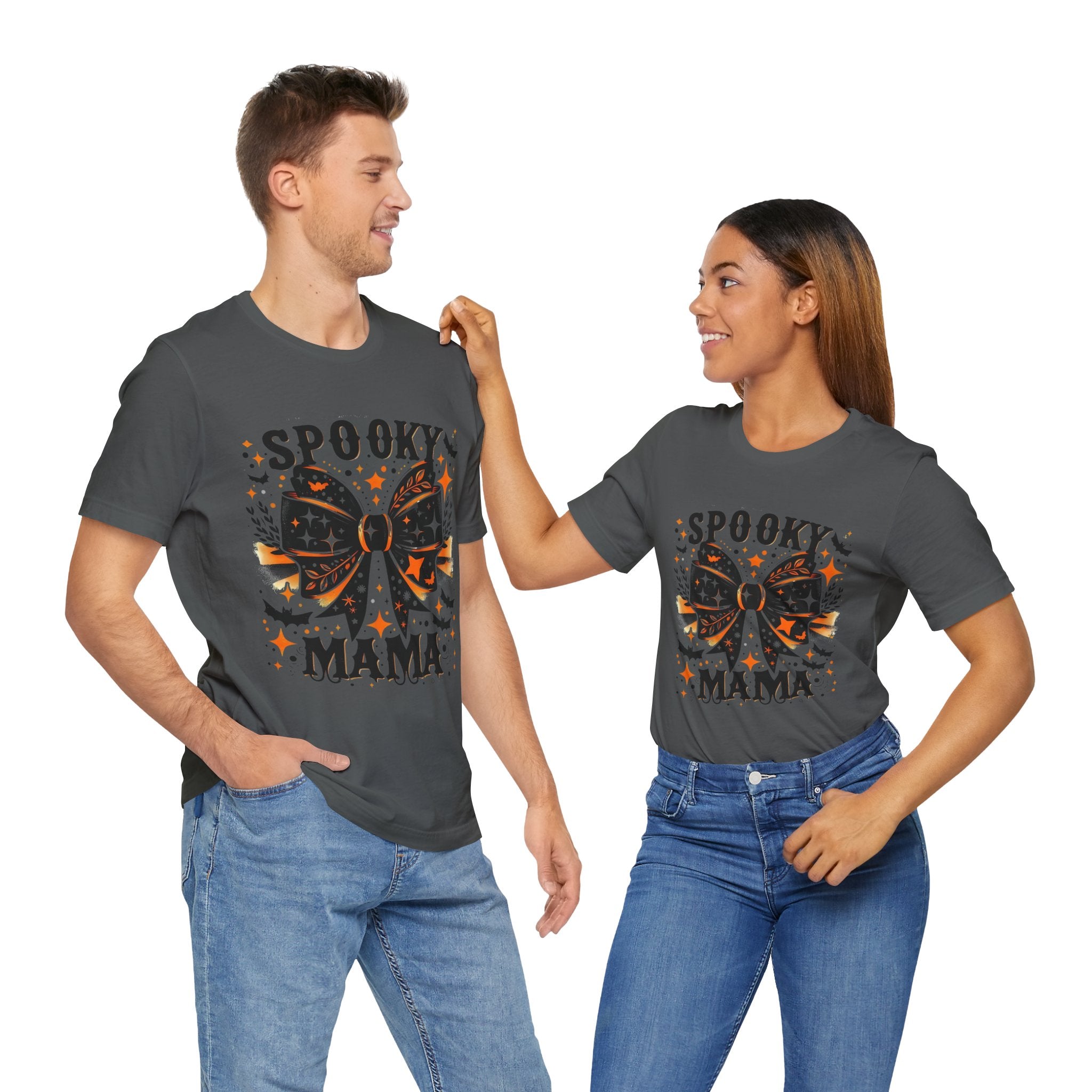 Spooky Mama T-Shirt - Unisex Jersey Tee for Halloween, Family Events, Gifts for Moms, Autumn Fashion, Casual Wear