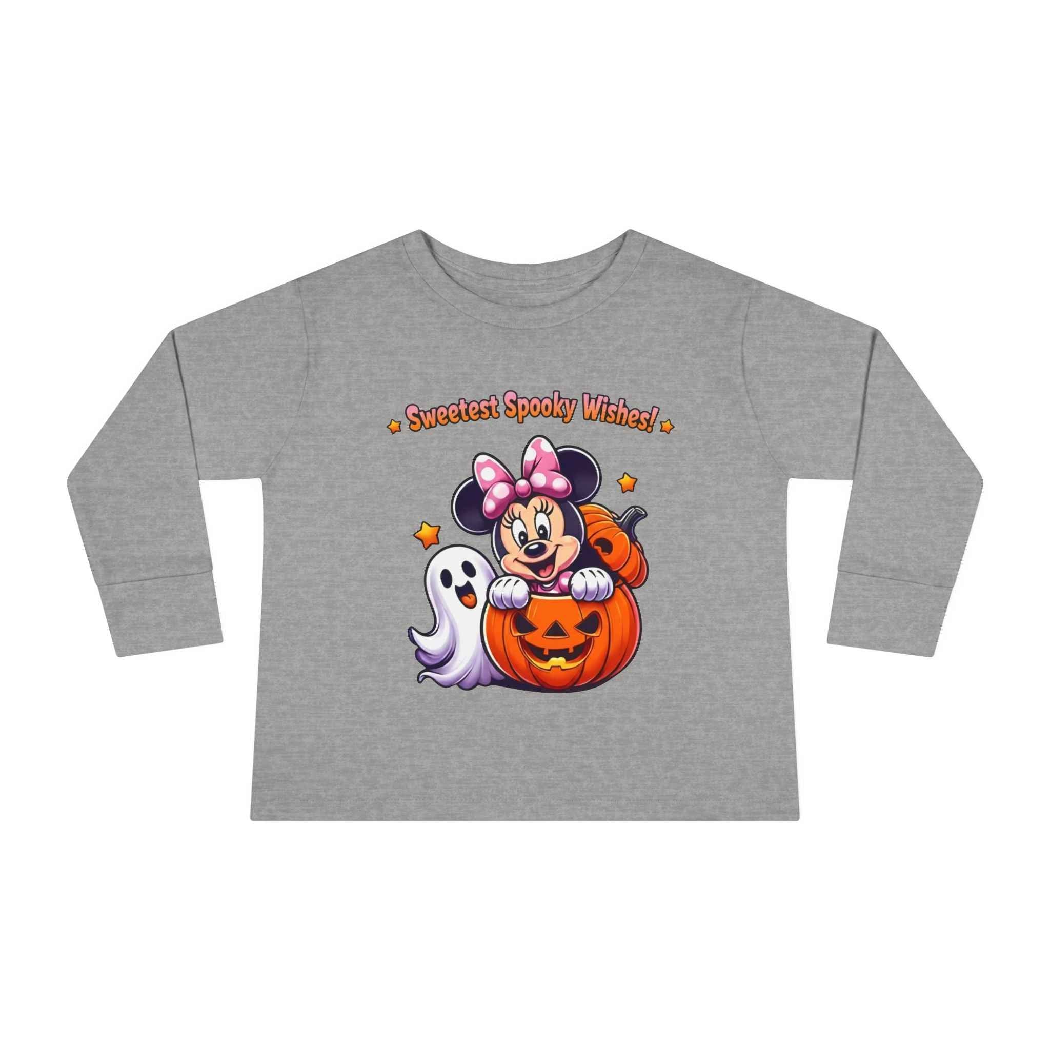 Toddler Halloween Shirt - Long Sleeve Tee for Sweetest Spooky Vibes