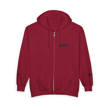 Zip Hoodie with Small Chest Logo – Casual Champion-Inspired Full-Zip Sweatshirt