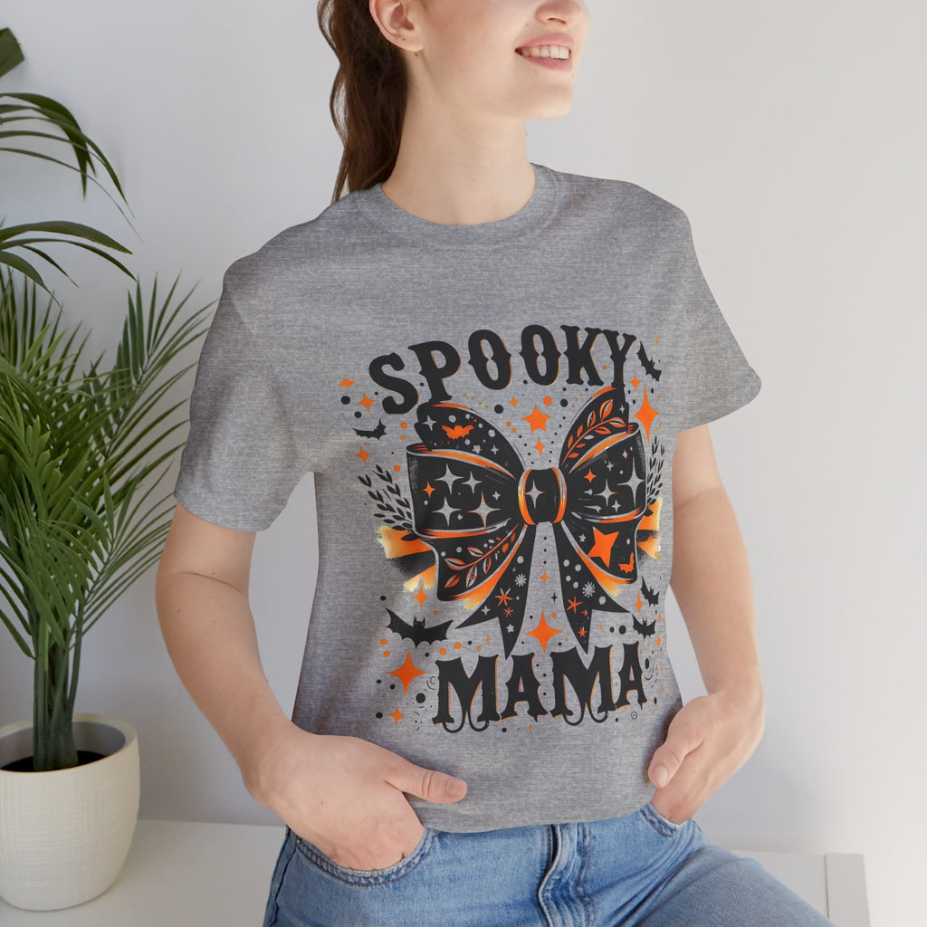 Spooky Mama T-Shirt - Unisex Jersey Tee for Halloween, Family Events, Gifts for Moms, Autumn Fashion, Casual Wear