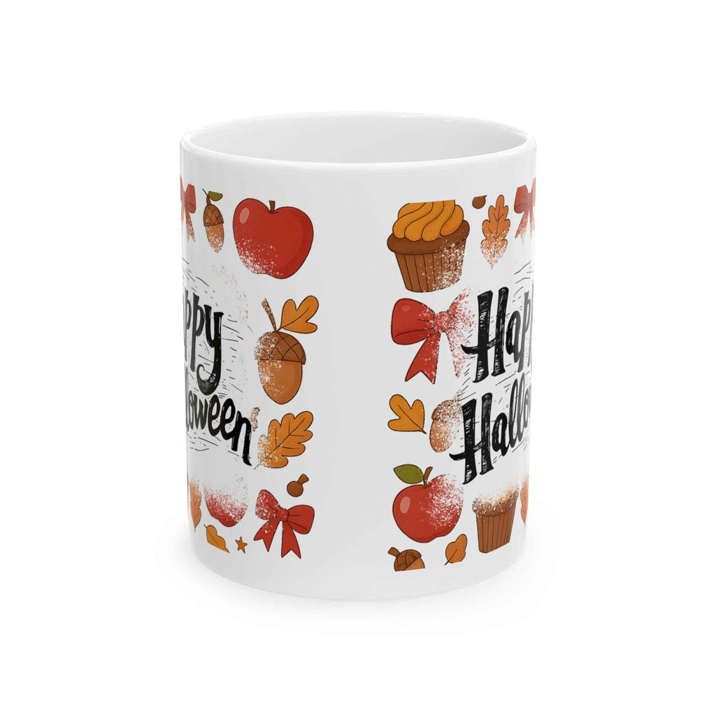 Happy Halloween Ceramic Mug - Perfect Fall Decor Coffee Cup for Pumpkin Spice Lovers (11oz & 15oz)