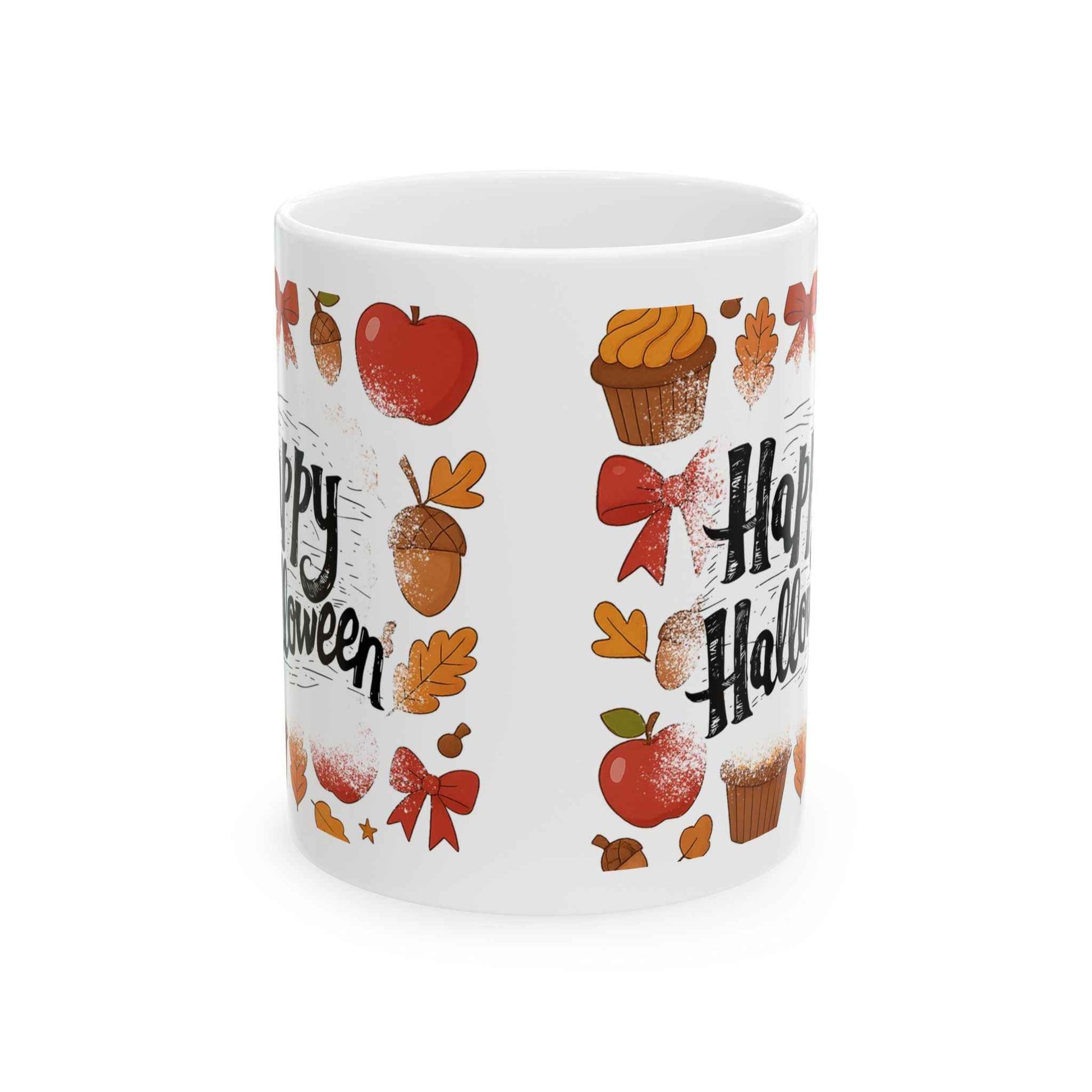 Happy Halloween Ceramic Mug - Perfect Fall Decor Coffee Cup for Pumpkin Spice Lovers (11oz & 15oz)