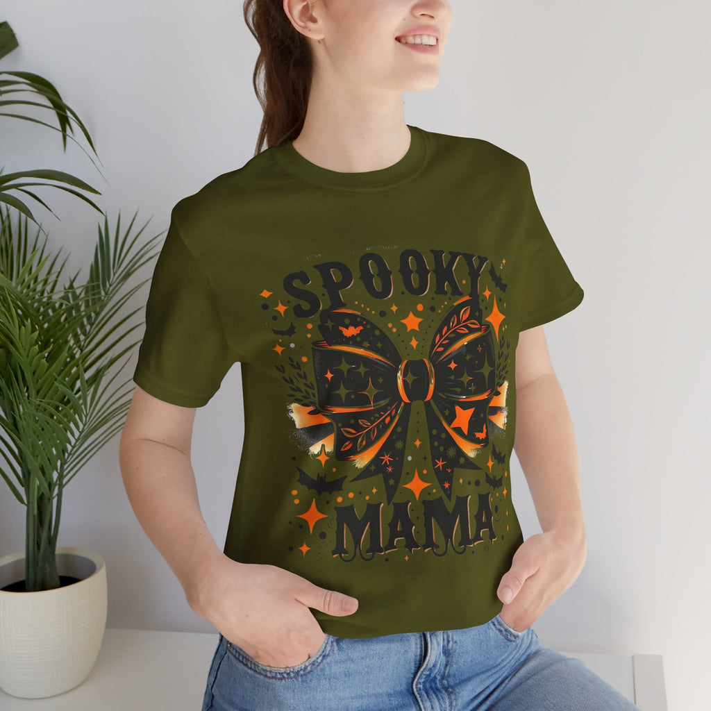 Spooky Mama T-Shirt - Unisex Jersey Tee for Halloween, Family Events, Gifts for Moms, Autumn Fashion, Casual Wear